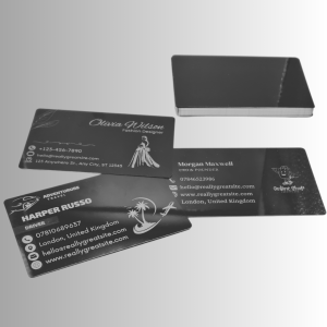 Premium Aluminum Business Cards - Double Sided Engraving